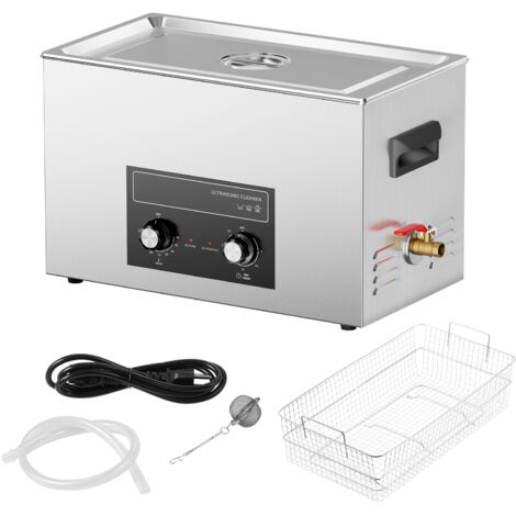 Mophorn Nettoyeur à ultrasons 30L, machine de cavitation sonique numérique 360W avec chauffage, minuterie et panier pour outils de laboratoire, pièces métalliques, carburateur, pièces automobiles