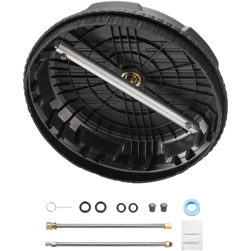 Mophorn - Nettoyeur de surface à pression 15', 3000 psi max, accessoire en plastique à 4 roues, connecteur rapide 1/4', 2 buses et baguettes