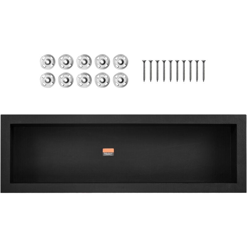 Mophorn Niche de douche prête à carreler, 40,64 x 127 cm, insert mural encastré, étagère simple avec coins carrés, rangement de savon étanche et