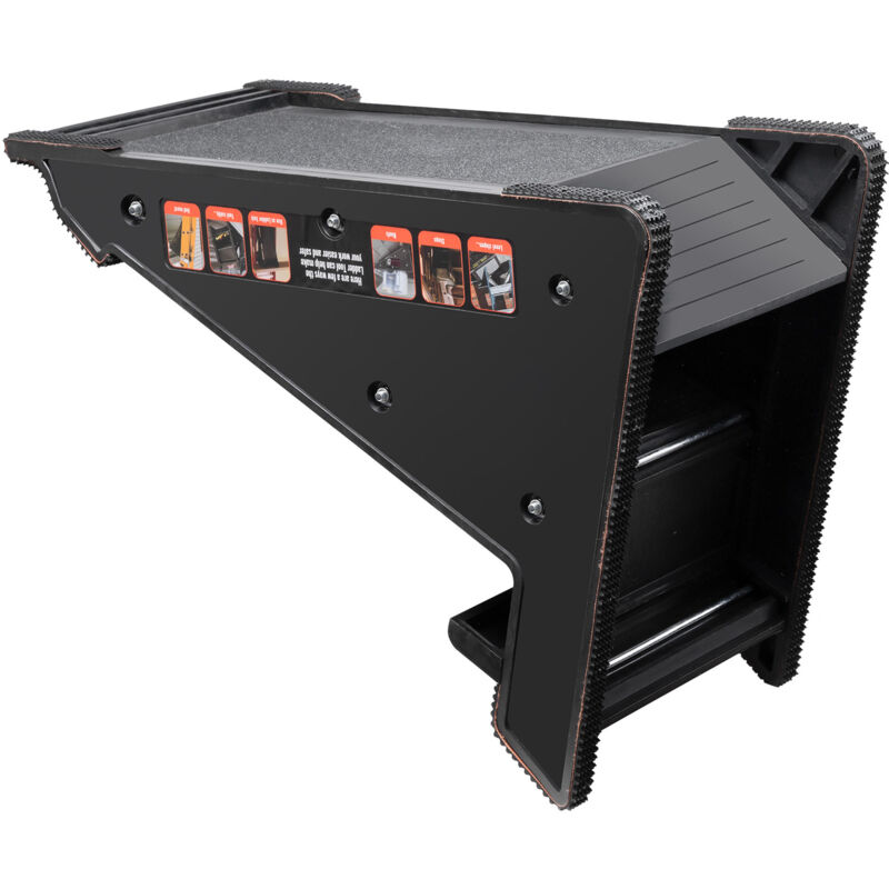 Mophorn - Niveau d'échelle, capacité de 380 lb, outil de nivellement d'échelle en pp, stabilisateur d'échelle d'escalier avec rangement, plate-forme