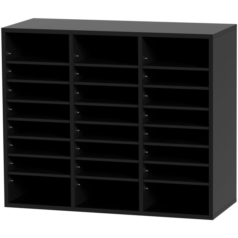 Organiseur de littérature en bois 24 compartiments Trieur de fichiers avec étagères amovibles Fente pour boîte aux lettres pour bureau à domicile