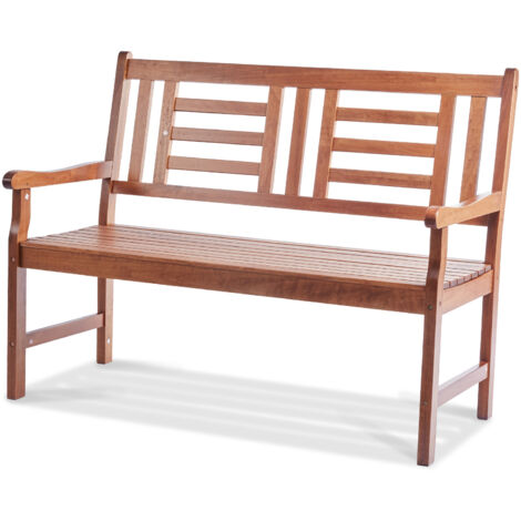 Mophorn Outdoor Bench, 48 inches Wood Garden Bench for Outdoors, 700 lbs Load Capacity Bench, Outdoor Garden Park Bench with Backrest and Armrests, Patio Bench for Garden, Park, Yard, Front Porch