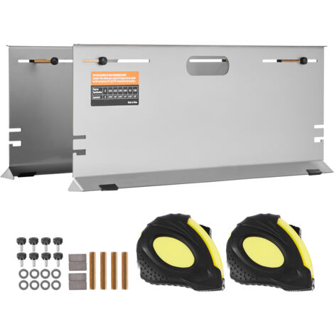 Mophorn Outil d'alignement de roue – Lot de 2 plaques d'orteil en acier inoxydable pour une mesure précise de l'angle – Comprend 4 tiges d'alignement, fentes magnétiques, rubans à mesurer