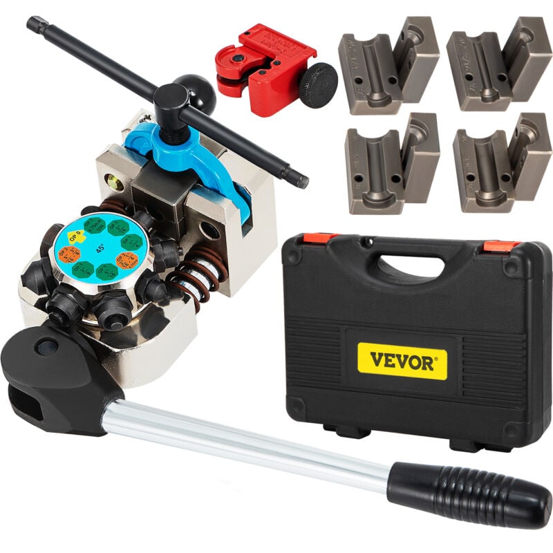 VEVOR Outil deevasement de conduite de frein, simple, double et a bulles a 45° pour tubes 4,75 mm 6,35 mm 8 mm 9,5 mm adapte au metal souple des