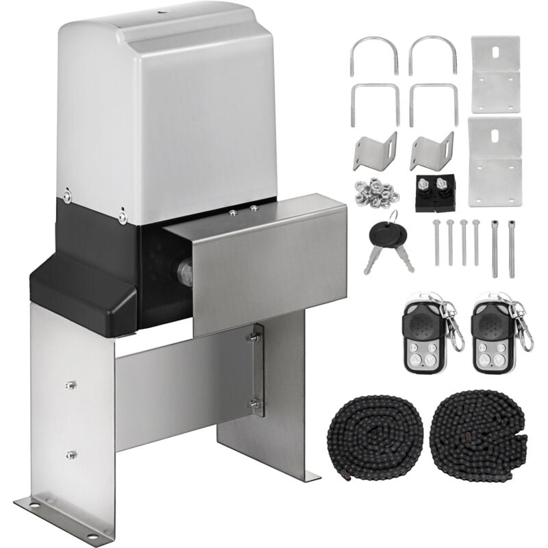 Ouvre-portail coulissant, 1800 lb, AC600, 2 télécommandes, 43 pi/min, adapté à divers portails coulissants, répondant aux besoins de sécurité des