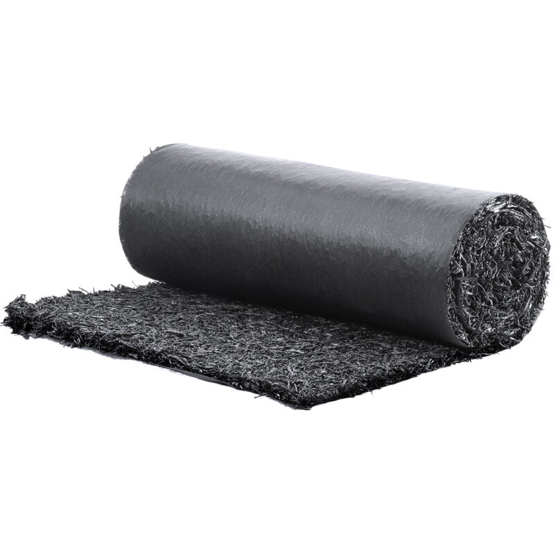 Paillis en caoutchouc pour aménagement paysager, tapis recyclé 96 x 22 po, allée permanente, bordure noire d'aspect naturel pour plantes, jardins