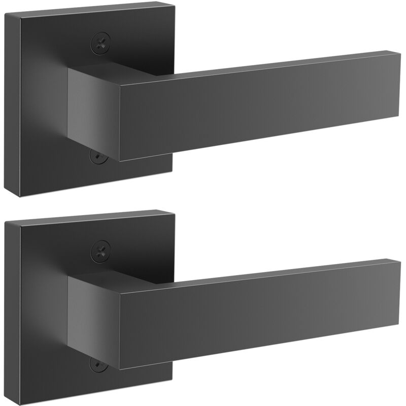 Mophorn - vevor Paire de Poignee de Porte sans Trou Bequille de Porte Decorative Reversible Droite-Gauche Poignee de Tirage/Poussee Unilaterale Sans