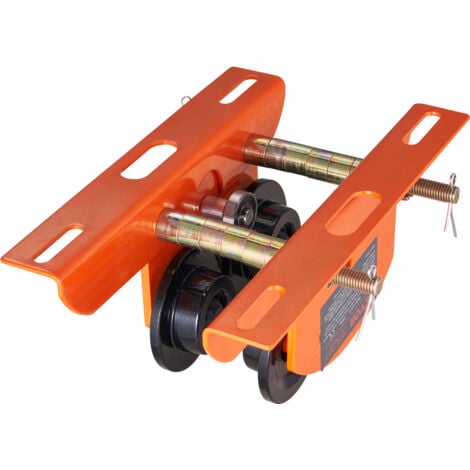 Mophorn Palan électrique manuel, capacité de 1 100 lb, chariot à poutre de poussée avec roues jumelées, largeur de bride réglable de 2,36 à 4,72 po pour poutres en I