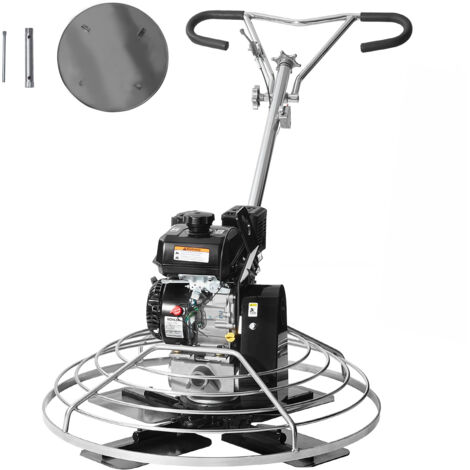 Mophorn Paleta de gas , modelo de 38" con plataforma flotante, 6 HP para acabado liso de concreto, herramienta duradera para solera de cemento con hoja de acabado, naranja