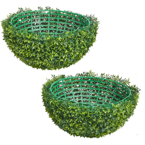 Mophorn Palla di Arte Topiaria Artificiale, 584 mm, Bosso Sintetico Realistico, Albero Decorativo in Seta, Facile da Assemblare per Abbellire Portici, Spazi Esterni, Patii e Giardini