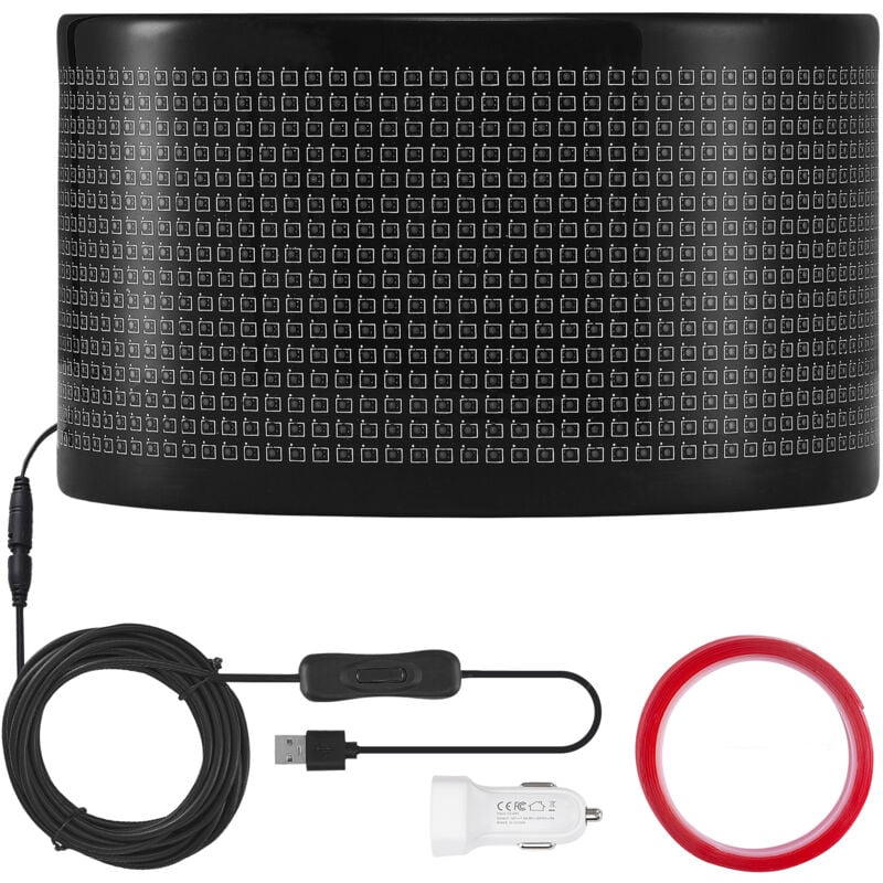 Panneau led programmable 38 x 10 cm, panneau de défilement couleur P5, affichage d'animation de texte personnalisé à faire soi-même, contrôle par