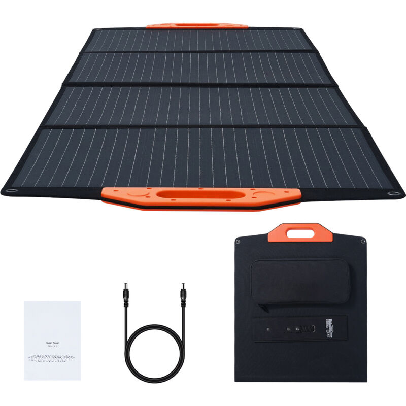 Mophorn - Panneau solaire monocristallin portable 120 w, chargeur etfe pliable, efficacité de 23 %, type c, dc 18 v, port usb QC3.0, étanchéité IP67