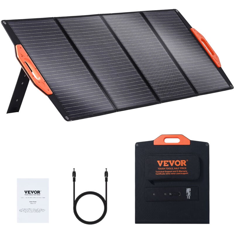 Mophorn - vevor Panneau Solaire Portable 120 w Chargeur Solaire Pliable Monocristallin etfe Efficacite de Conversion 23 % avec Type C,18 v cc, Port