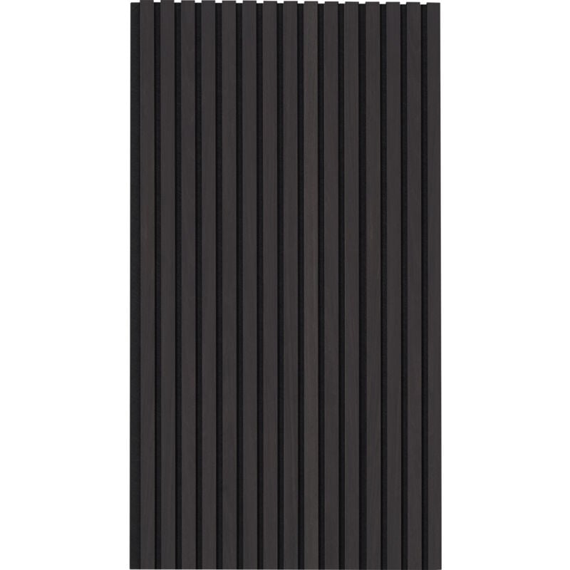 Mophorn Panneaux acoustiques en lattes de bois, 23,6 x 47,2 pouces, MDF pour une décoration moderne, réduction du bruit, chêne noir