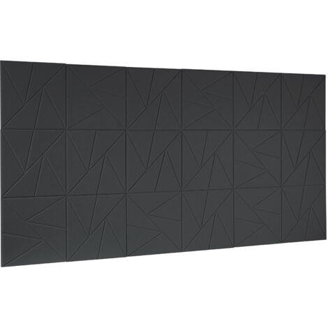 Mophorn Pannelli Acustici con Adesivo, Pannelli in Schiuma Fonoassorbente 300 x 300 x 10 mm, da Parete in Fibra di Poliestere ad Alta Densità, per Ambienti Domestici, 18 Pezzi Nero