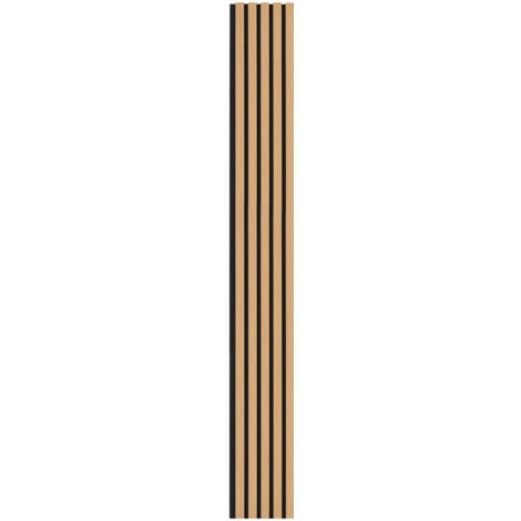 Mophorn Pannelli acustici Listello di legno, 7,9 x 94,5 pollici, MDF per arredamento moderno, riduzione del rumore, rovere chiaro