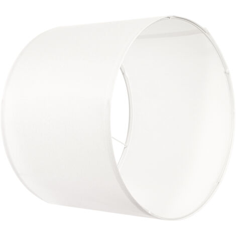 Mophorn Paralume a Tamburo 330 x 330 x 250 mm, Paralume di Ricambio per Lampade da Tavolo, Lampade da Terra e Lampade a Sospensione, Coprilampadina in Lino Bianco Sporco, 1 Pezzo