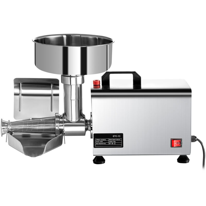 Passoire à tomates électrique 370 w, fraiseuse en acier inoxydable, moteur en cuivre pur, 90-160 kg/h, passoire alimentaire et machine à sauce