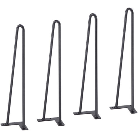 Mophorn Patas de metal para muebles de 482,6mm con forma de horquilla de ,patas de mesa para bricolaje para mesita de noche y mesa de café,capacidad de carga de 226,8 kg