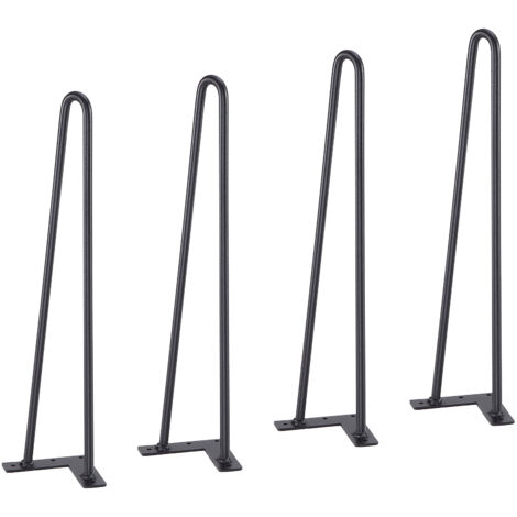 Mophorn Patas de metal para muebles de 482,6mm con forma de horquilla de ,patas de mesa para bricolaje para mesita de noche y mesa de café,capacidad de carga de 226,8 kg