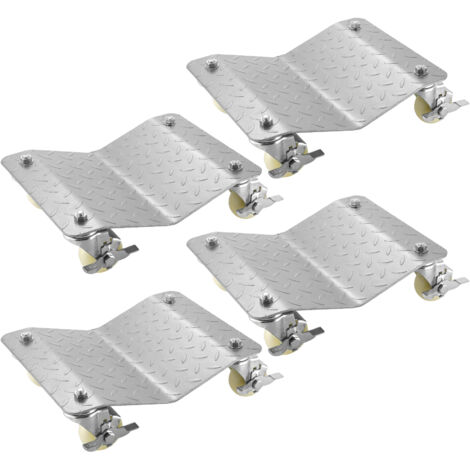 Mophorn Patins à pneus robustes 4 pièces, capacité de 1 100 lb chacun, roulettes à roulement à billes