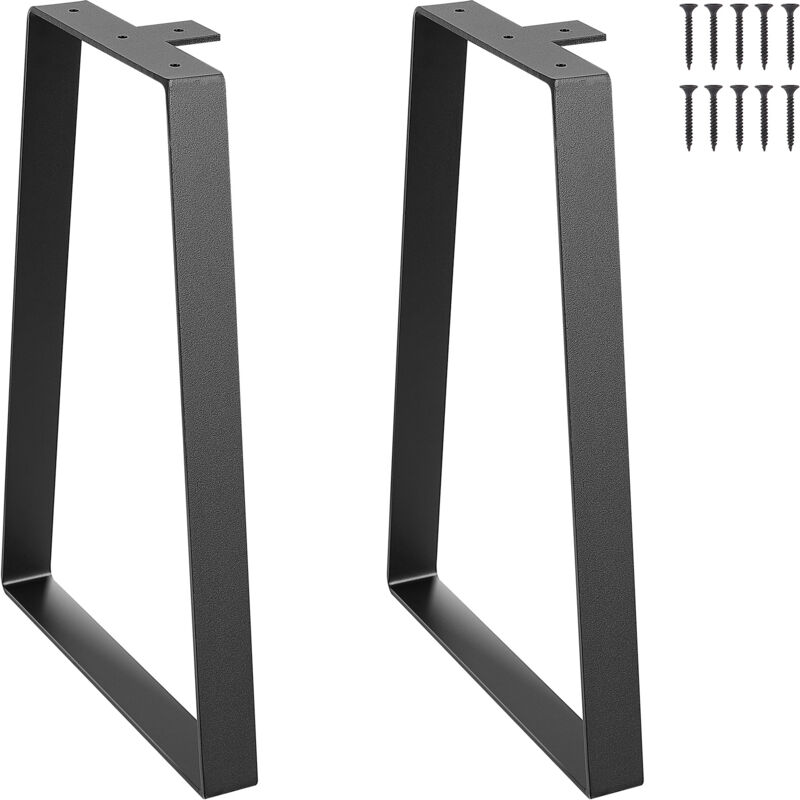 Mophorn - Pied de Table Basse 2PCS Pieds de Bureau de Remplacement Trapezoïdaux 40,6 cm Acier Massif Capacite de Charge 181 kg Pieds de Tables de