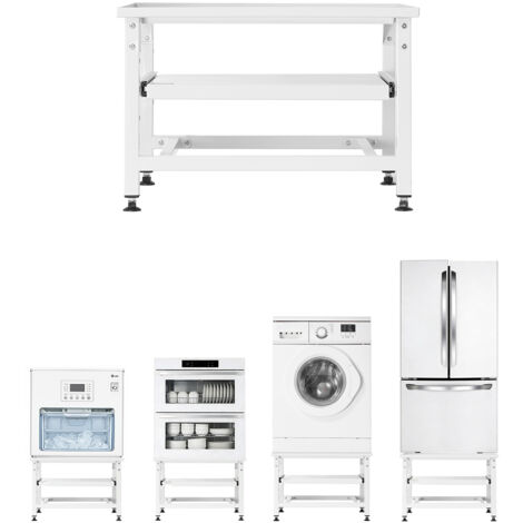 Mophorn Piedistallo per Lavatrice e Asciugatrice, Altezza 410 mm, Capacità di Carico fino a 318 kg, con Vassoio Estraibile e Piedini Antiscivolo, Base Universale in Acciaio Laminato a Freddo SPCC