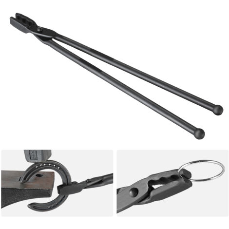 Mophorn Pinza da Fabbro Lunghezza Totale da 46 cm Pinza da Fabbro Stile a Bocca di Lupo,Pinza Forgiata in Acciaio al Carbonio,Attrezzatura per Officina Artigianale del Fabbro,Pinza da Fabbro 1 Pezzo