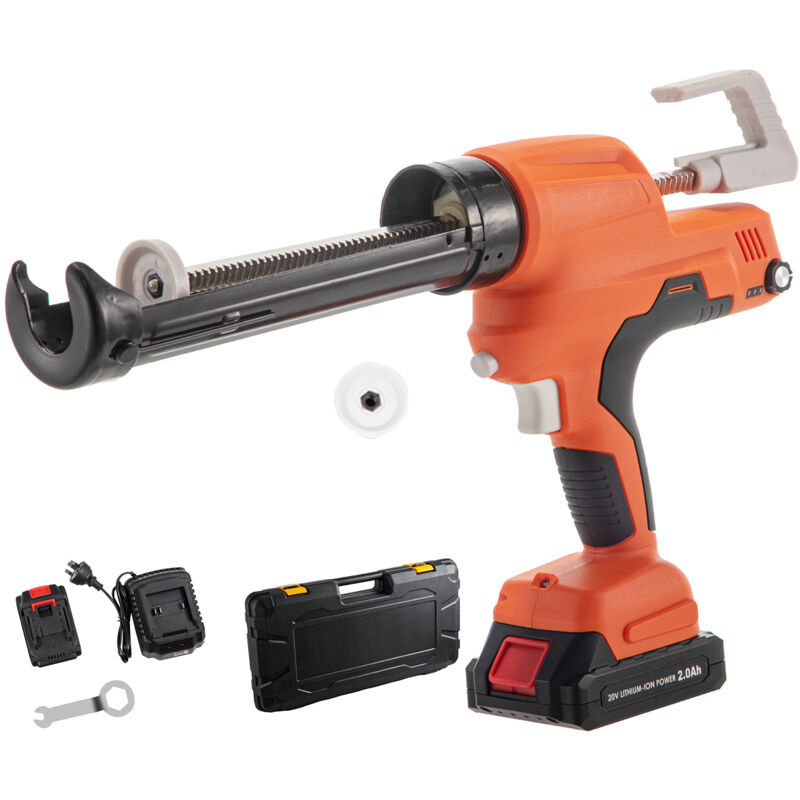 Pistolet à calfeutrer électrique pour saucisses 10 onces Aluminium 300ml Cartouches Kit de pistolet à calfeutrer à double usage 21,6 x 10,2 pouces