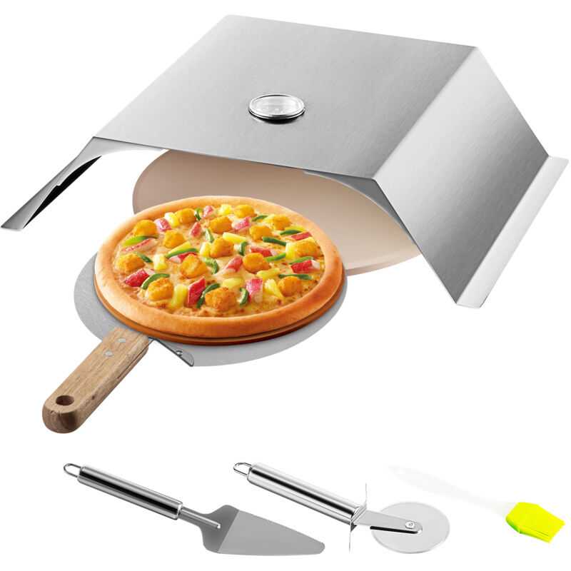 Mophorn - Pizza Oven Kit, Stainless Steel Grill Pizza Oven, Pizza Maker Kit for Most 22' Charcoal Grilll, Grill Pizza Oven Kit Including Pizza