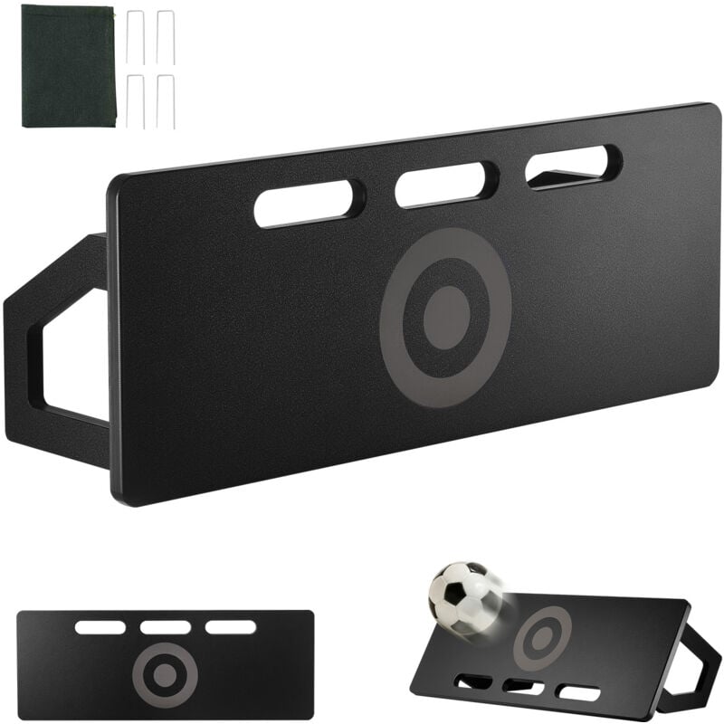 Planche de rebond de football 32'X12', mur de rebond portable avec 2 angles réglables, équipement d'entraînement pliable en pehd pour les passes et