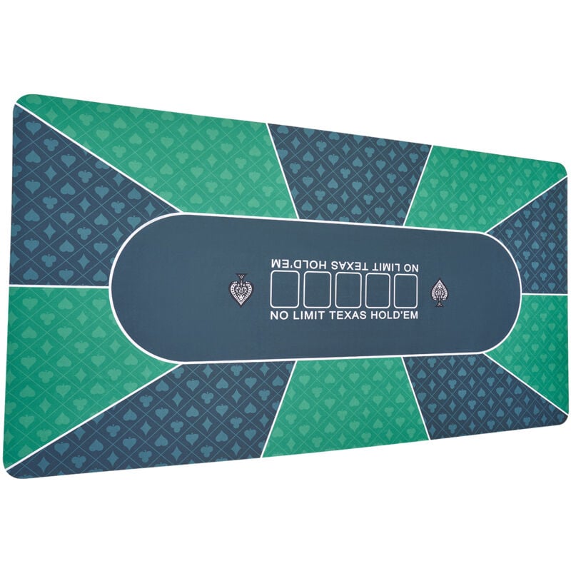 Mophorn - Plateau de table de poker 70 x 35 pouces, tapis de poker pliable pour 6 à 8 joueurs, plateau de table de poker rectangulaire avec sac de