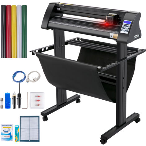 Mophorn Plóter de Corte de Vinilo 870 mm Luz de Guía LED Signmaster Label Maker Plotter de Corte de Vinilo 15-800 mm/s para Campo de Publicidad Decoración Variada Artesanía Fabricación de Etiqueta
