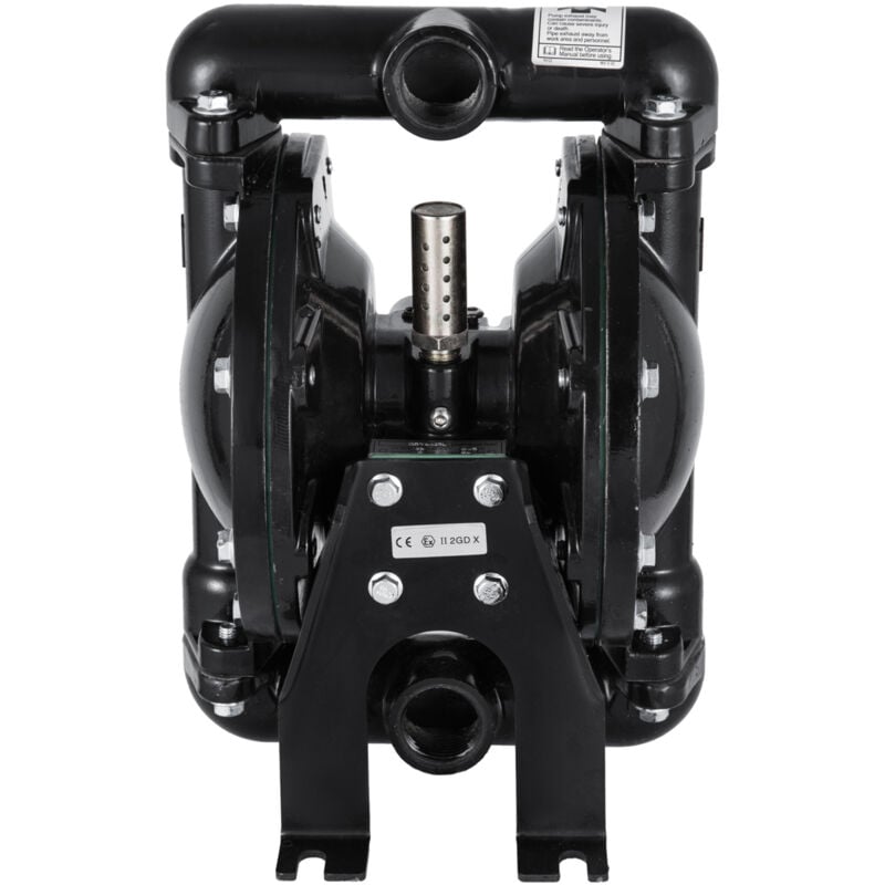 Pompe à double membrane pneumatique, entrée et sortie de 1 pouce, aluminium, 35 gpm, max. 120 psi, membrane en nitrile, QBY4-25L pour usage