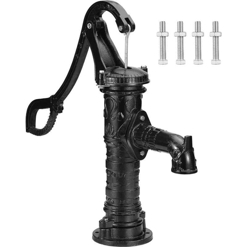 Antique Well Hand Pitcher Pump 22ft Lift Cast Iron Manual Water Pump G1-5/8 » Handle - Outdoor Home Yard Garden Pond Farm, Black - Mophorn
