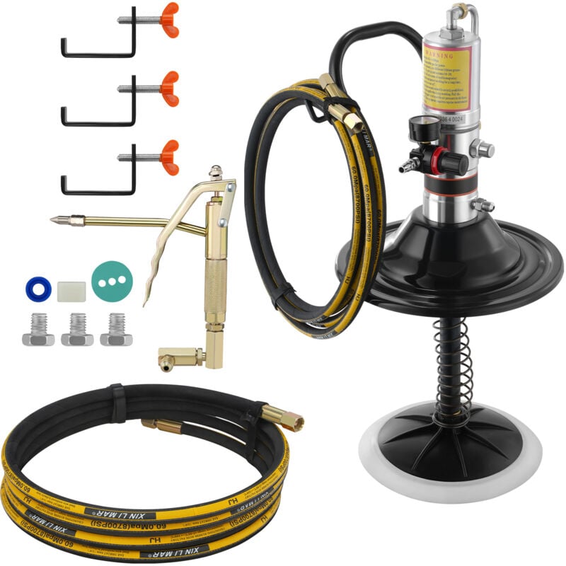 Mophorn - Pompe à graisse - Rapport de pression 50:1. Fonctionnement pneumatique avec tuyau de 13 pieds et pistolet à graisse. Livré avec bouchon de