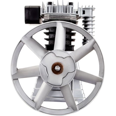 Mophorn Pompe à tête de compresseur d'air industriel Moteur 3HP 160PSI 1300/min Pompe de lubrification à double cylindre à piston en aluminium