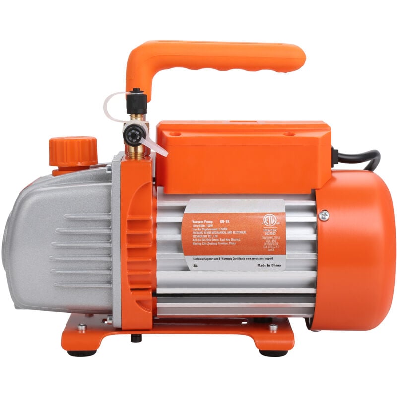 Mophorn - Pompe à vide , 1/5 hp mono-étage, 3.5 cfm, 220-240V ac, entrée 1/4' sae & 1/2' acme, pour réparation hvac, maintenance de réfrigération,