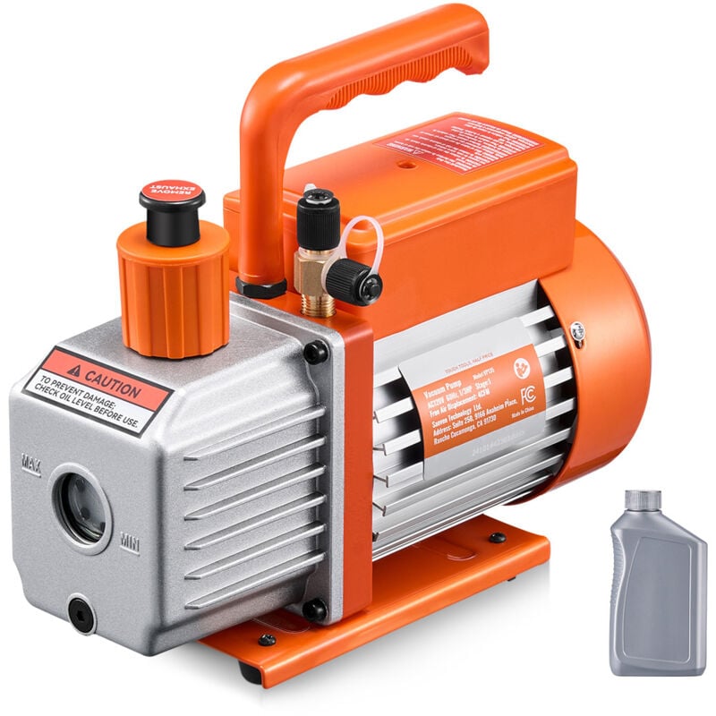 Mophorn Pompe à vide 4 CFM, palettes rotatives à un étage, CVC R134a R22 R410a, entretien de la climatisation automatique, dégazage de la résine