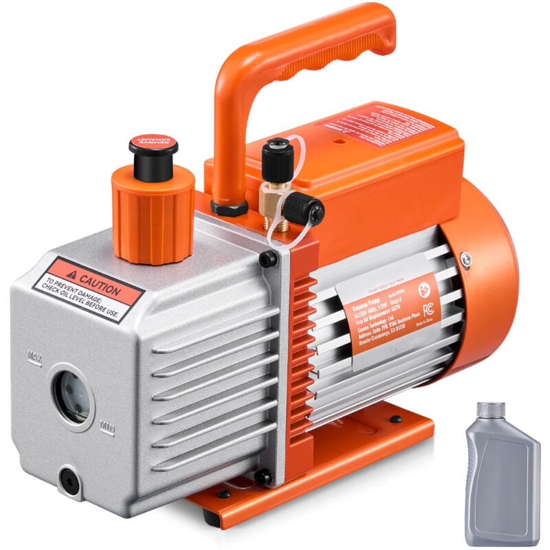 Mophorn - Pompe à vide 6 cfm, palettes rotatives à 2 étages, kit de pompe à vide ac pour R134a R22 R410a, entretien des climatiseurs automobiles et