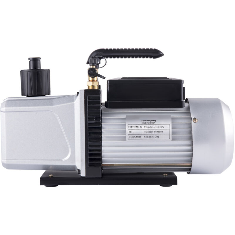 Mophorn - Pompe à vide à deux étages, présentant un débit de 12 cfm (340 L/min) et dotée d'un port d'entrée de 1/4 pouce pour un fonctionnement
