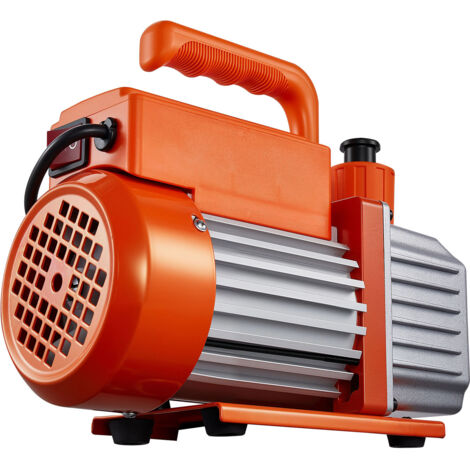 Mophorn Pompe à vide pour climatisation 115 L/min, à palettes rotatives, mono-étage, avec manomètre de collecteur de réfrigérant, détecteur de fuite et sac de transport