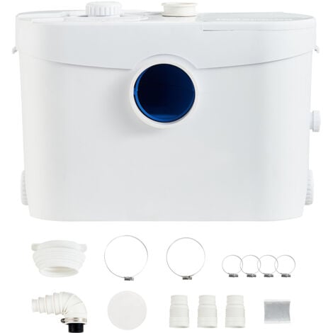 Mophorn Pompe de maceration 700 W 9 600 l/h Debit 32,8 pi/10 m Tete Pompe de puisard deegout 3 entrees deeau pour toilettes Sous-sol Evier de cuisine Douche Baignoire Elimination des eaux usees Machi