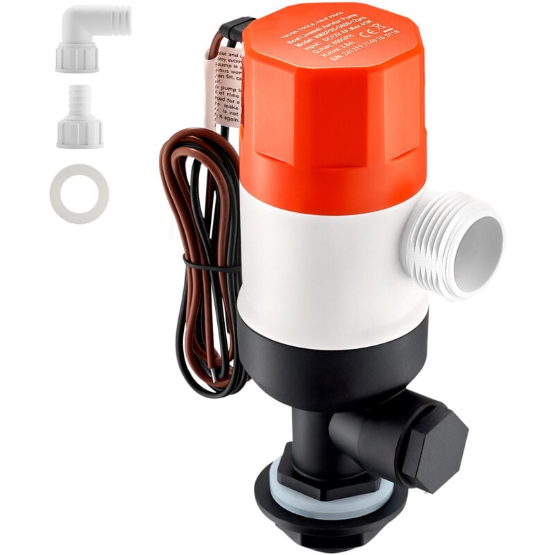 Mophorn - Pompe de vivier 12 v pour bateau, aérateur de 800 gph avec double entrée, boîtier en abs et cartouche moteur amovible. Résistante à la