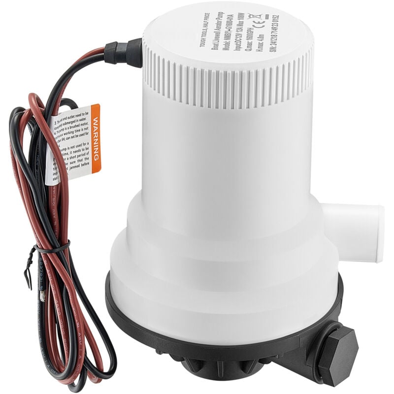 Mophorn - Pompe de vivier pour bateau, aérateur 12 v 1 600 gph avec double entrée, boîtier aba résistant à la corrosion et moteur amovible, pompe de