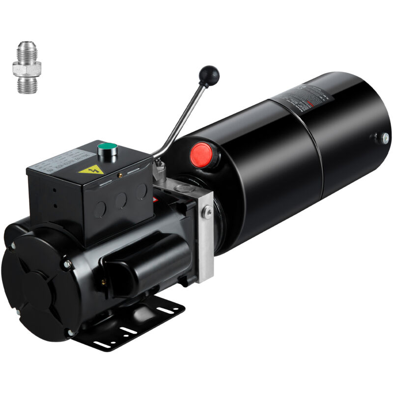 Mophorn - Pompe hydraulique 10 pintes, pompe à benne basculante à simple effet, 1,7 gpm, pression maximale de 3200 psi, unité d'alimentation ca 220 v