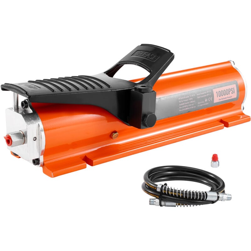 Mophorn - Pompe hydraulique à air 10 000 psi, réservoir de 0,18 gal, coque en métal, pompe à pied à pédale à commande pneumatique, sortie d'huile npt