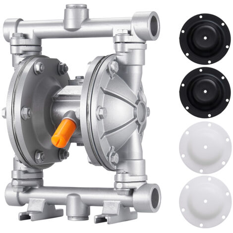 Mophorn Pompe pneumatique à double membrane 25 L/min, idéale pour le transfert d'huile usagée, avec entrée et sortie d'air standard, corps en alliage d'aluminium, adaptée au diesel, graisse