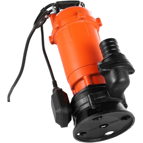 Mophorn Pompe submersible pour eaux usées 1500 W, conçue en fonte, débit de 22 800 L/h avec interrupteur à flotteur automatique, hauteur de refoulement de 18 m, idéale pour piscines, étangs