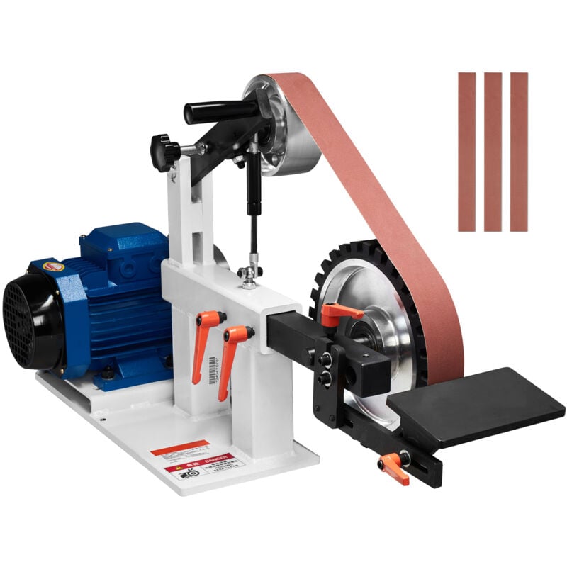 Ponceuse à bande, polisseuse à bande à vitesse variable 72 x 2 pouces avec vfd, rectifieuse de polissage 1500 w 2 cv équipée de 3 moules de meulage